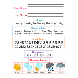 Center Daily Sheets - Differentiated 2016-2019 *FREE*